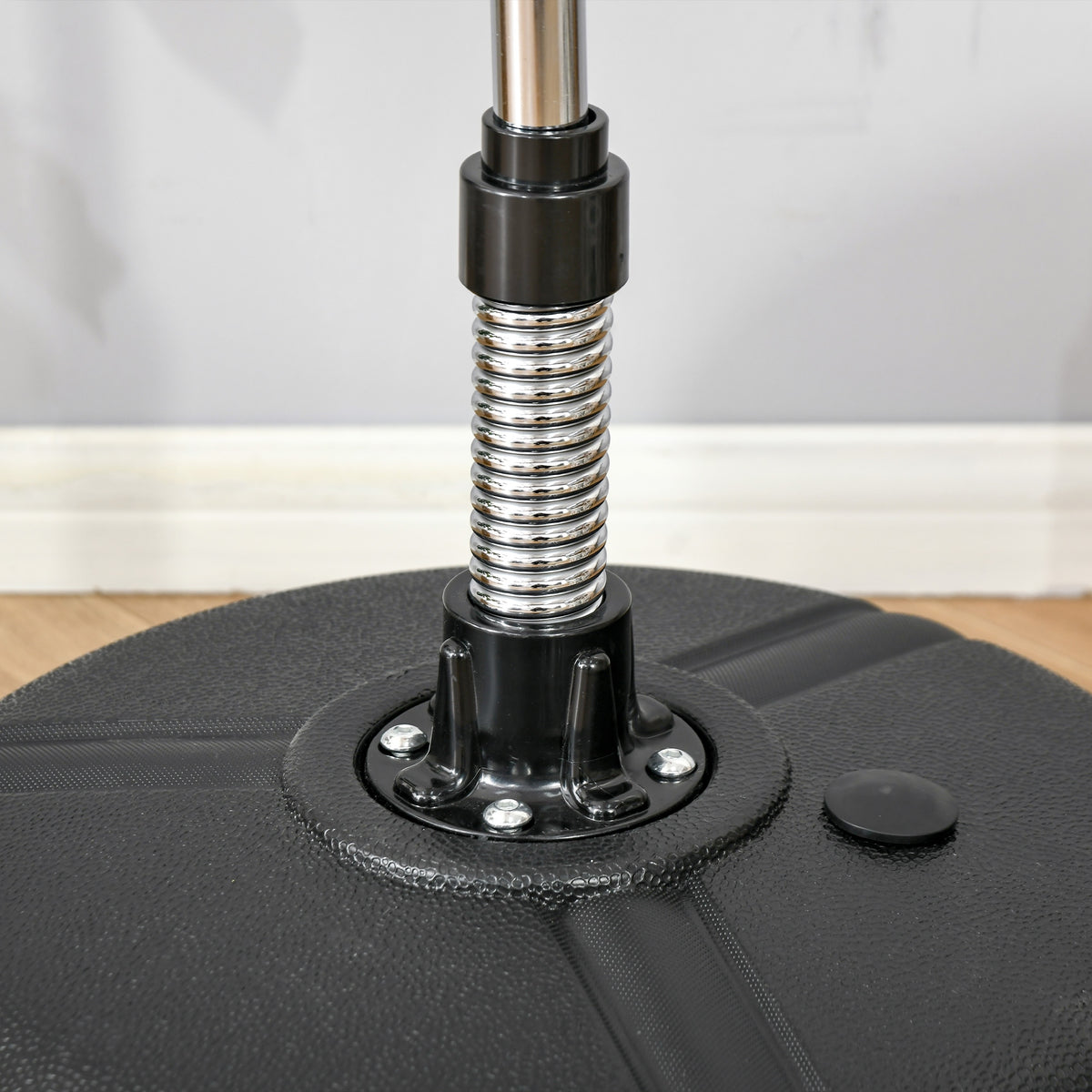 Punching ball sur pied réglable hauteur 133 -151 cm, sac de frappe sur pied 2 gants base lesté 45 x 45 x 133-151 cm noir-8