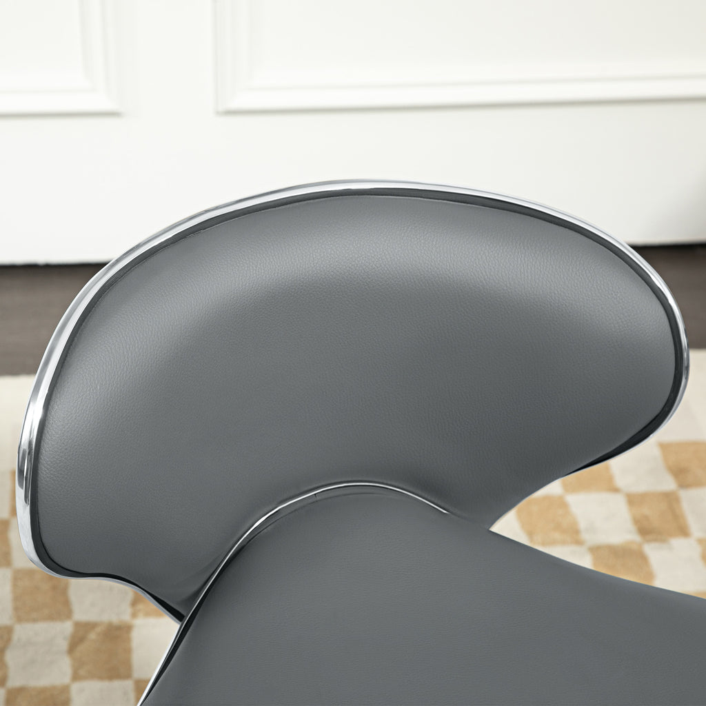 Tabouret à roulettes tabouret de travail avec hauteur réglable 44-56 cm et dossier, pivotant 360°, gris-7