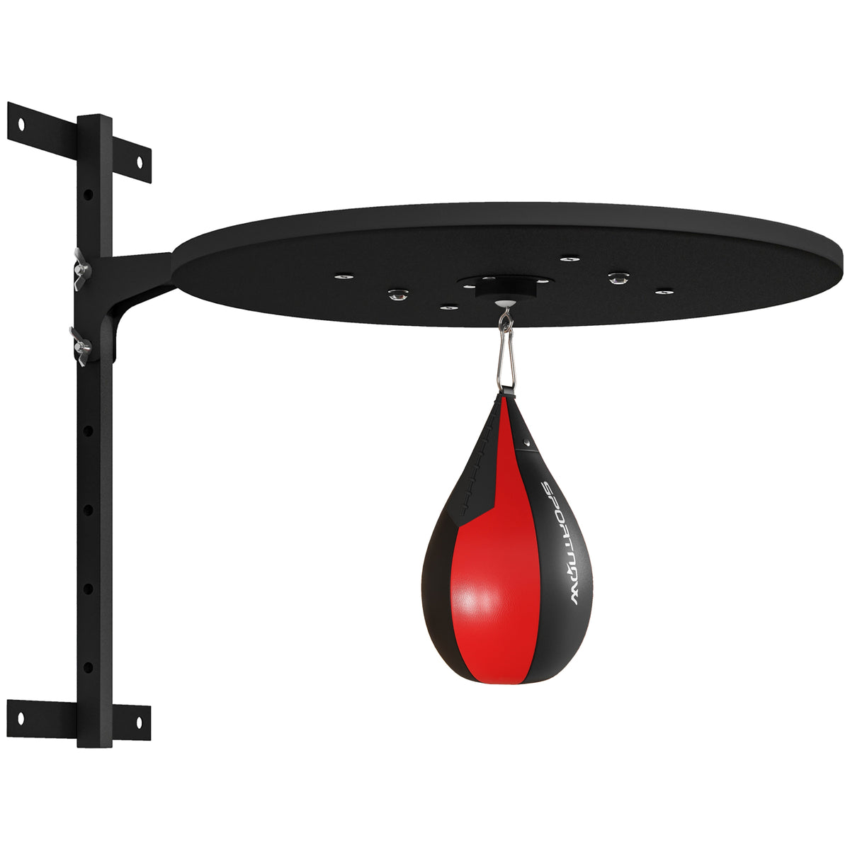 Plateforme murale avec poire de vitesse sac de frappe pour entraînement de boxe, hauteur ajustable pivotant à 360°-0