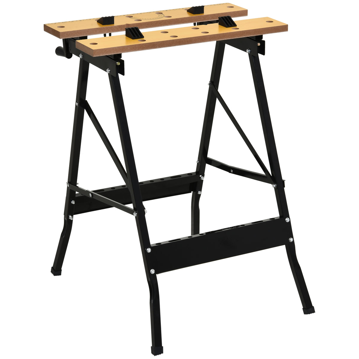 Établi pliant établi de serrage avec 4 serre-joints table de travail, charge 100 kg, 62,5x60,5x78,5cm, noir-9