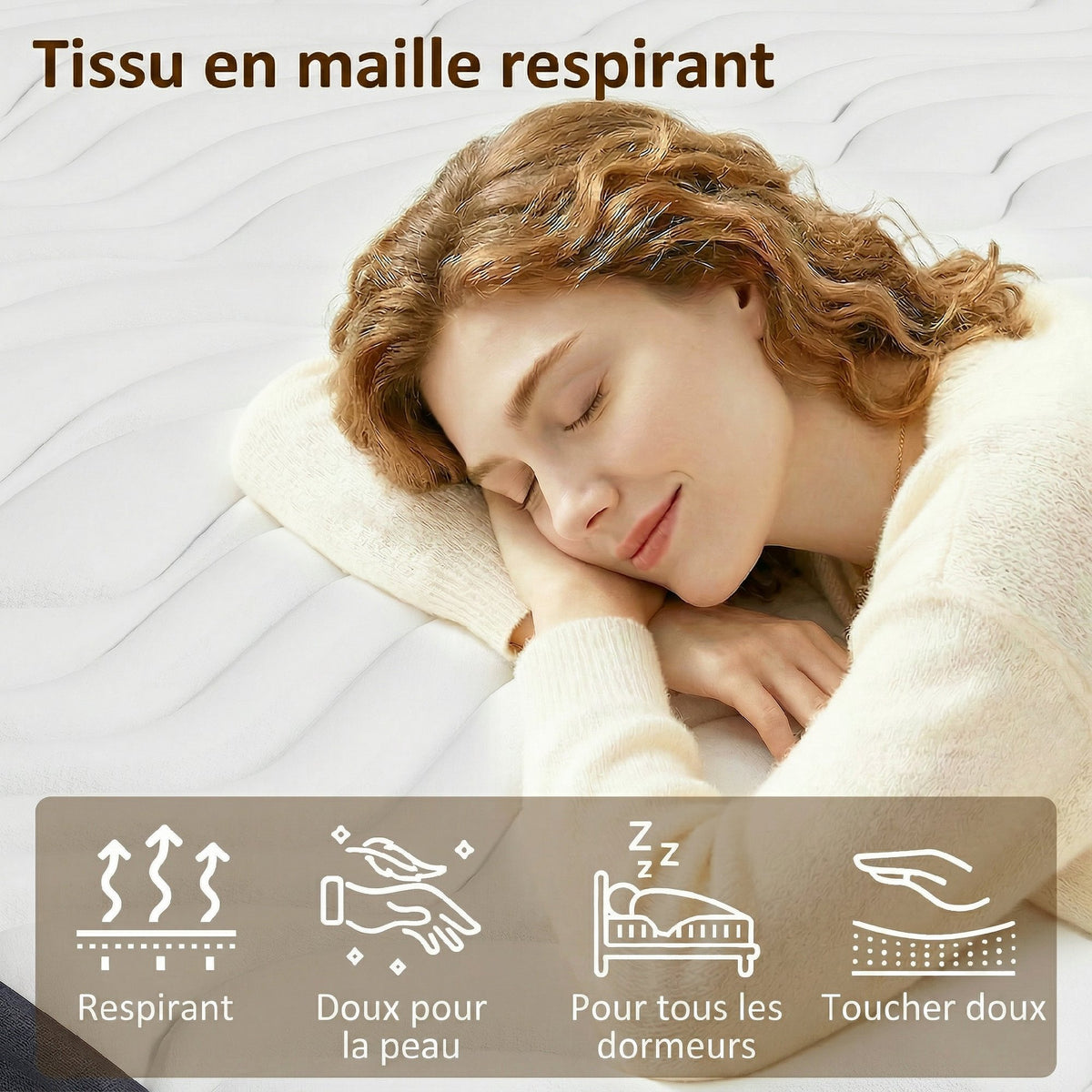 Matelas 90x190cm, matelas 1 personnes, mousse à mémoire de forme, 20cm d'épaisseur, certifié Oeko-Tex, fermeté moyenne-3