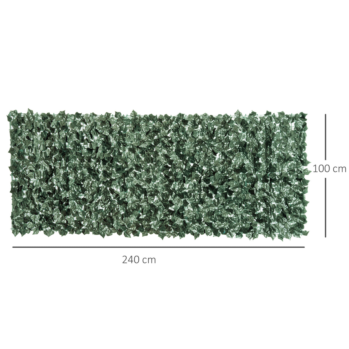 Haie Artificielle Brise-Vue décoration Rouleau 2,4L x 1H m Feuillage réaliste Anti-UV Vert-2
