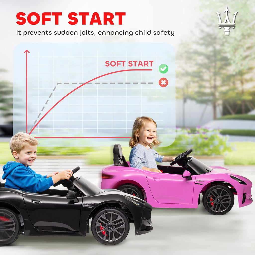 Voiture électrique pour enfants sous licence Maserati Gran Turismo Folgore, 12V avec télécommande, de 3 à 5 ans, noir-8