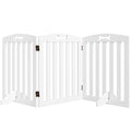 Barrière de sécurité chien barrière pliable pour chien pieds de support pointes antidérapantes 155 x 30 x 61 cm blanc-0