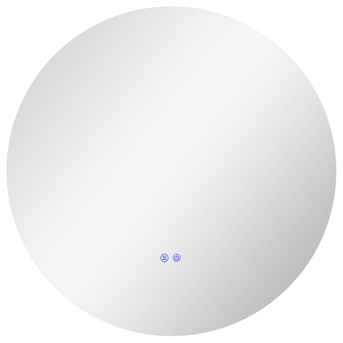 Miroir rond lumineux LED de salle de bain Ø 80 cm mural avec éclairage interrupteur tactile système antibuée-0