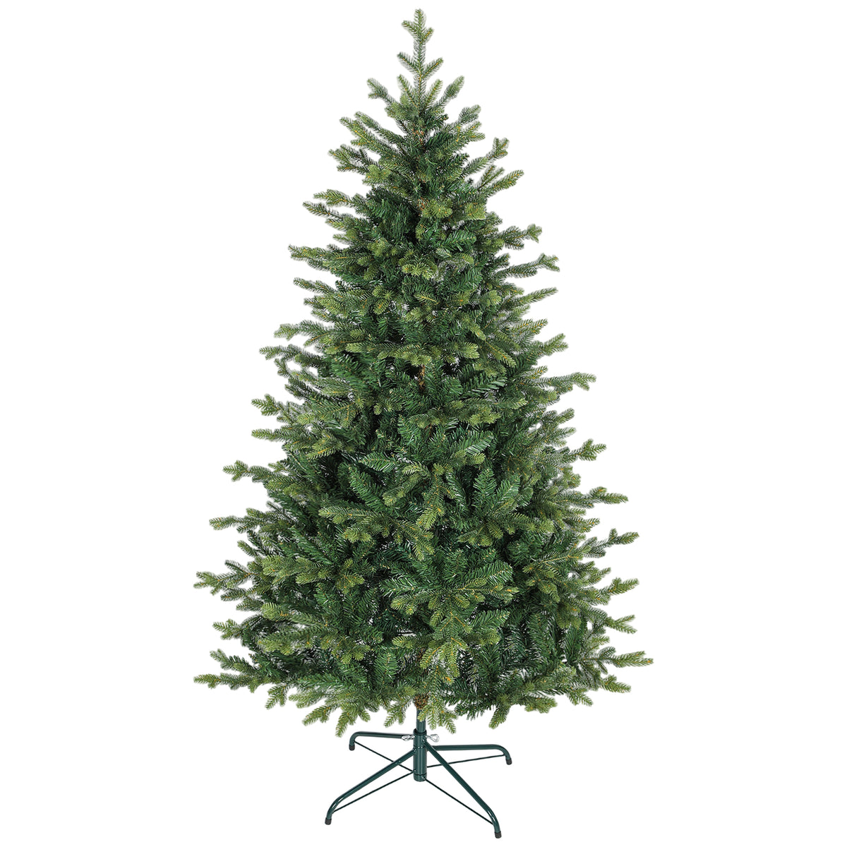 Sapin de Noël artificiel 180 cm, arbre de Noël réaliste avec 1660 pointes de branche articulée, support en métal, vert-0