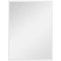 Miroir mural rectangulaire 60 x 80 cm, cadre en MDF, idéal pour la salle de bain, salon ou chambre, blanc-0