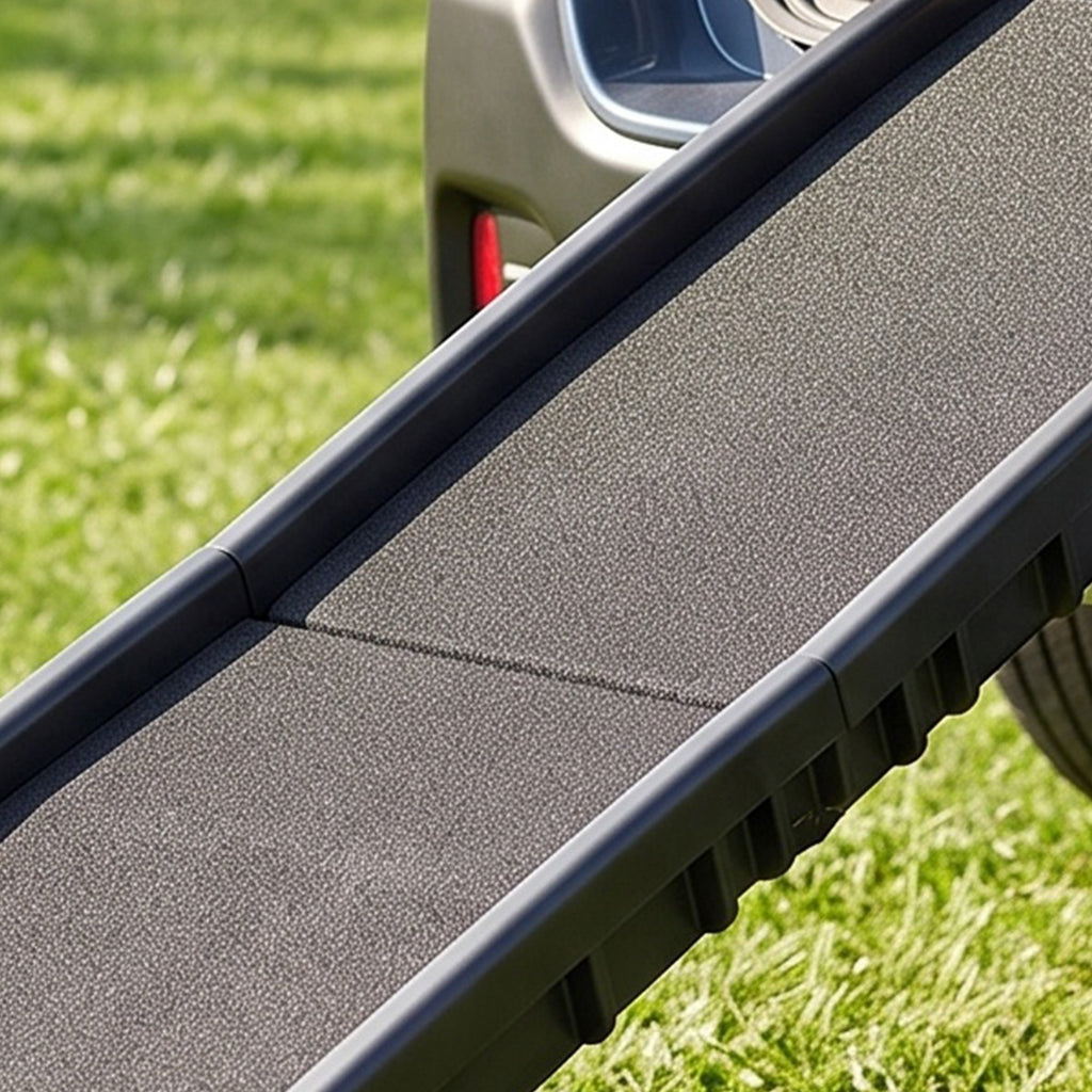 Rampe pliable pour chiens, escalier pour chien en PP avec pente douce et surface antidérapante, 155x38,5x15,5cm, noir-9