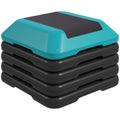Aerobic stepper marche d'exercice avec 5 hauteur réglable de 10/15/20/25/30 cm charge 150 kg pour maison gym bleu-0