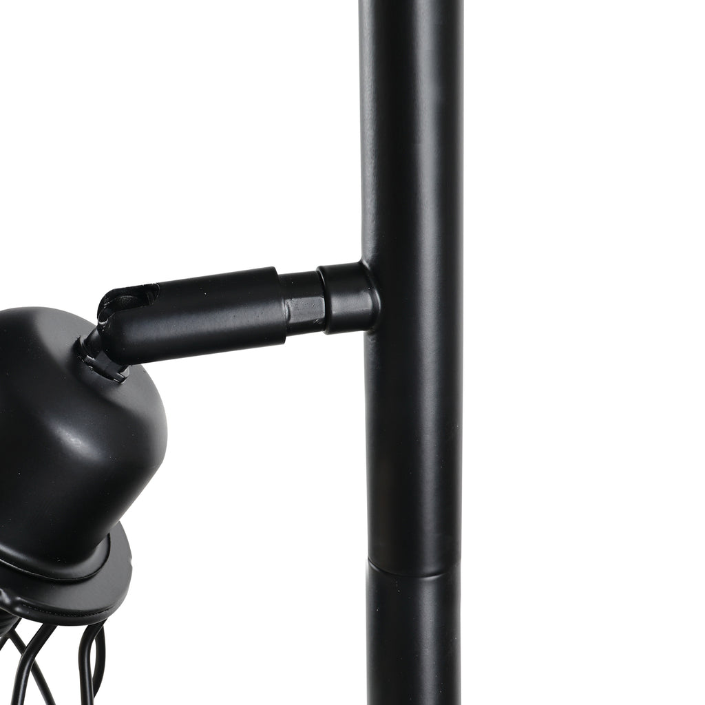 Lampadaire design industriel 3 ampoules max. 40 W abat-jour cage métal noir-8
