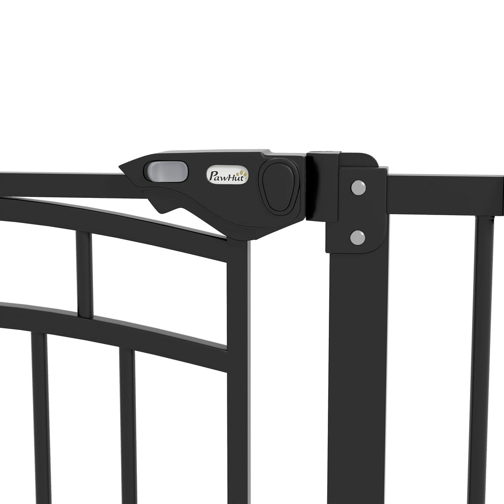 Barrière de sécurité pour chien barrière d'escalier extensible double verrouillage 74-80 x 76 cm noir-8