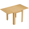Table à manger extensible rectangle pour 4 à 6 personnes, table de cuisine 70-140 cm, patins en feutre, bois naturel-0