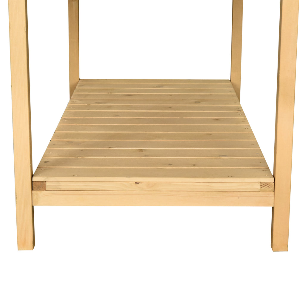 Jardinière sur Pieds carré Potager avec étagère 110L x 46l x 76H cm 8 Compartiments & Inserts d'irrigation-8