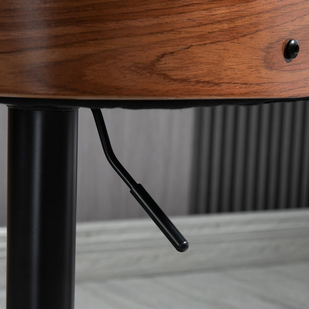 Lot de 2 tabourets de bar réglable en hauteur rotatif sur 360° avec repose-pieds, tissu capitonné-8
