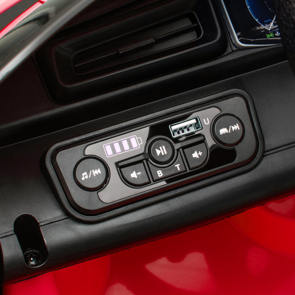 Voiture électrique pour enfants sous licence Maserati MC20 12V, Télécommande, LED, Musique et Klaxon, 3 à 6 Ans, rouge-8