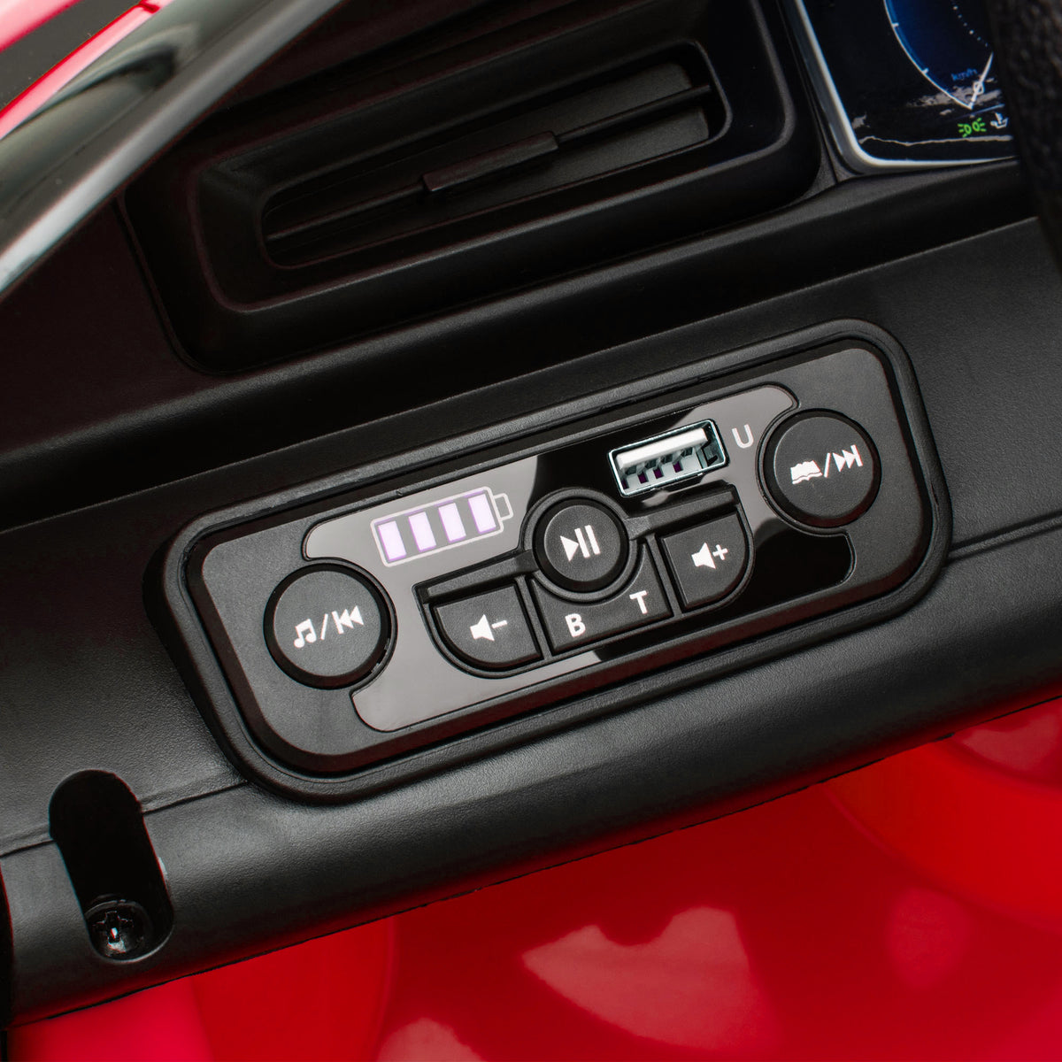 Voiture électrique pour enfants sous licence Maserati MC20 12V, Télécommande, LED, Musique et Klaxon, 3 à 6 Ans, rouge-8