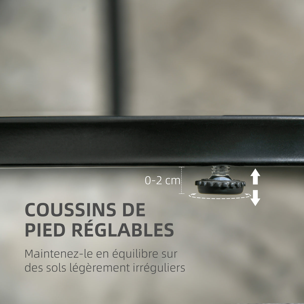 Lot de 2 tables basses tables d'appoint gigognes en acier et plateau MDF aspect marbre - table ronde et ovale - noir-5