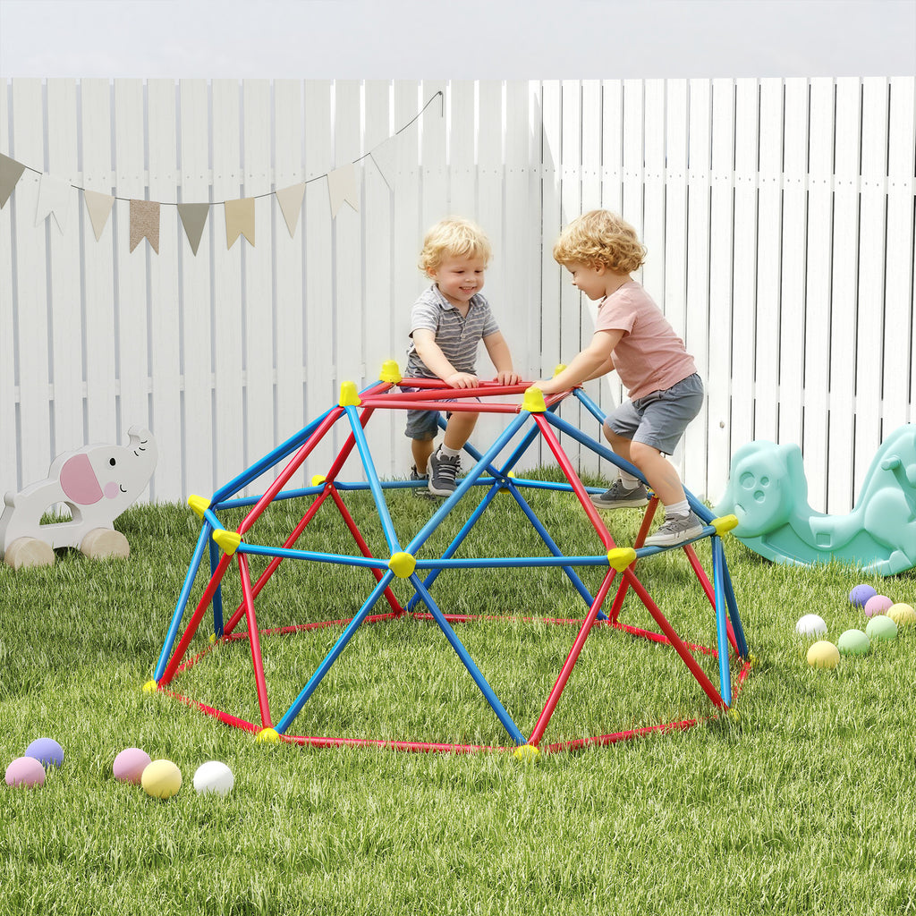 Dôme d'escalade enfant cage d'escalade structure en métal charge max. 180 kg assemblage facile 183 cm multicolore-9