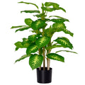Plante artificielle calathea hauteur 95 cm pot ciment - intérieur-0