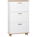 Meuble à chaussures style scandinave 3 abattants 70 x 23,5 x 122 cm blanc-0