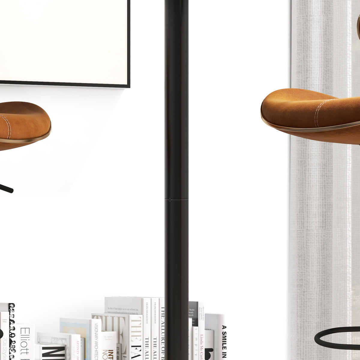 Table de bar ronde table de bistro mange-debout table de cuisine style contemporain plateau peint et cadre en acier-8