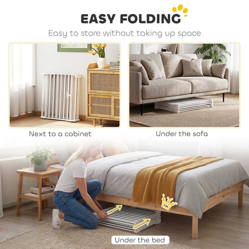 Barrière de sécurité en métal parc enclos pliable et modulable pour chien et enfant 10 panneaux 61 x 75 cm blanc-7