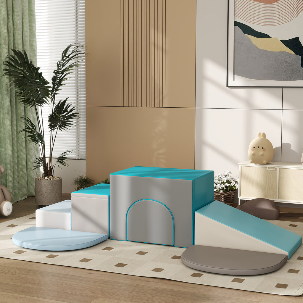 7PCS Module motricité bébé parcours motricité bébé en mousse EPE pour enfants d'âge préscolaire, multicolore-9