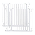 Lot de 2 barrières de sécurité pour animal longueur réglable escaliers couloirs portes sans perçage en acier ABS-0